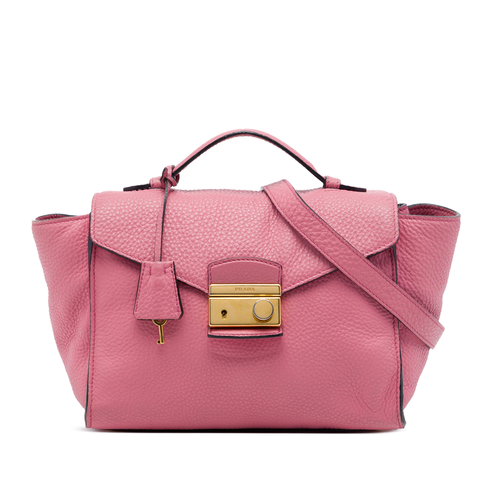 Pre-Loved Prada Vitello Daino Soundlock Satchel